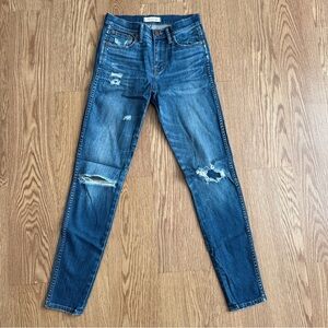 Madewell 9" High Riser Skinny Skinny Jeans Women's 26T Blue Distressed Denim